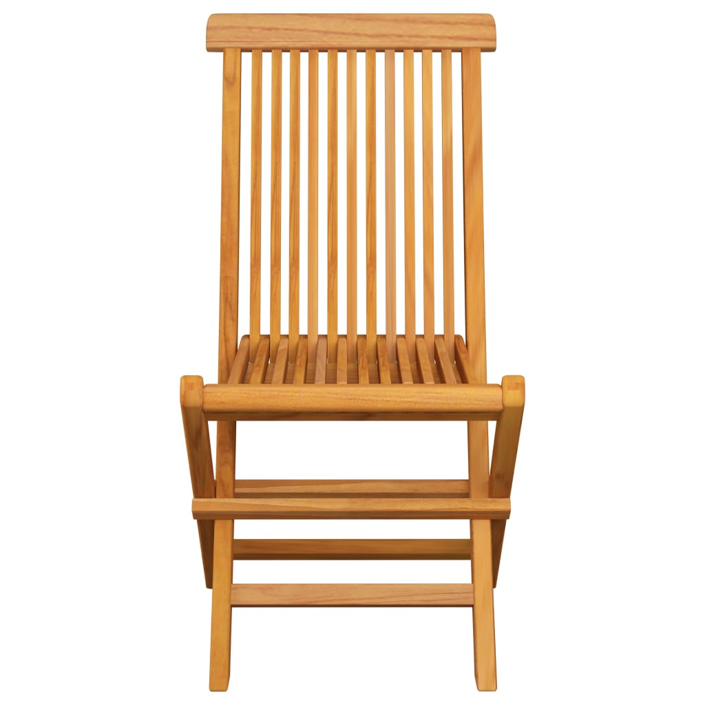 Klappbare Gartenstühle 6 Stk. Massivholz Teak – Bild 3