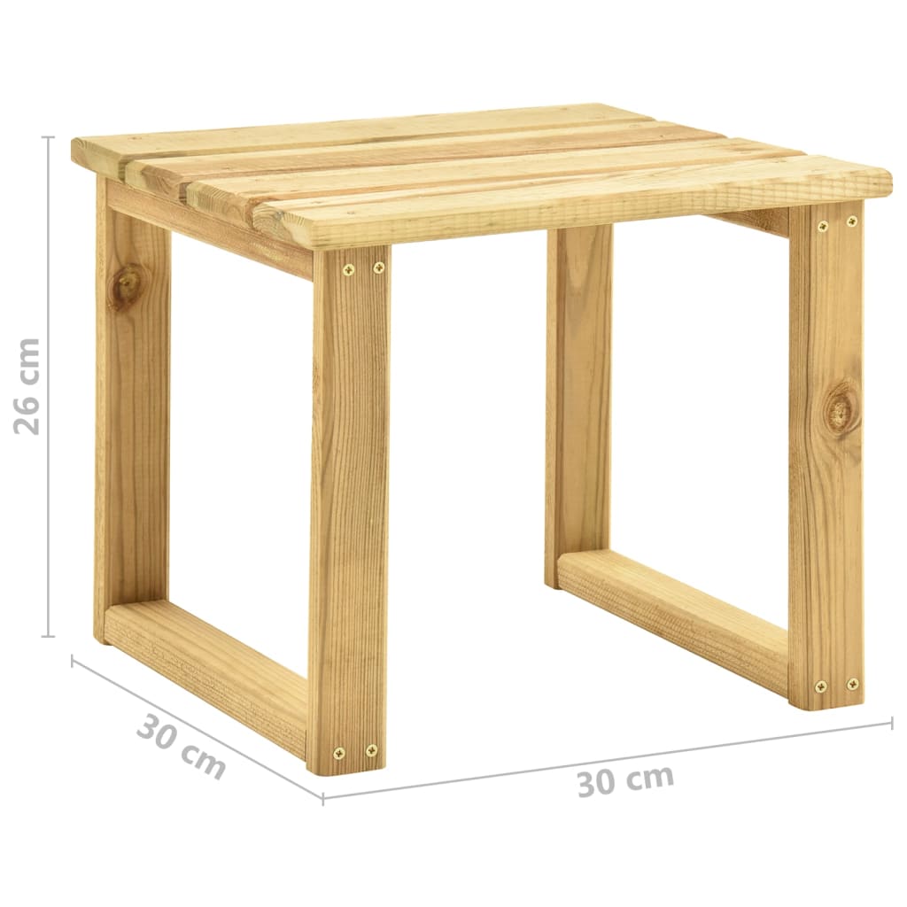 Garten-Sonnenliege mit Tisch und Auflage Kiefer Imprägniert – Bild 10