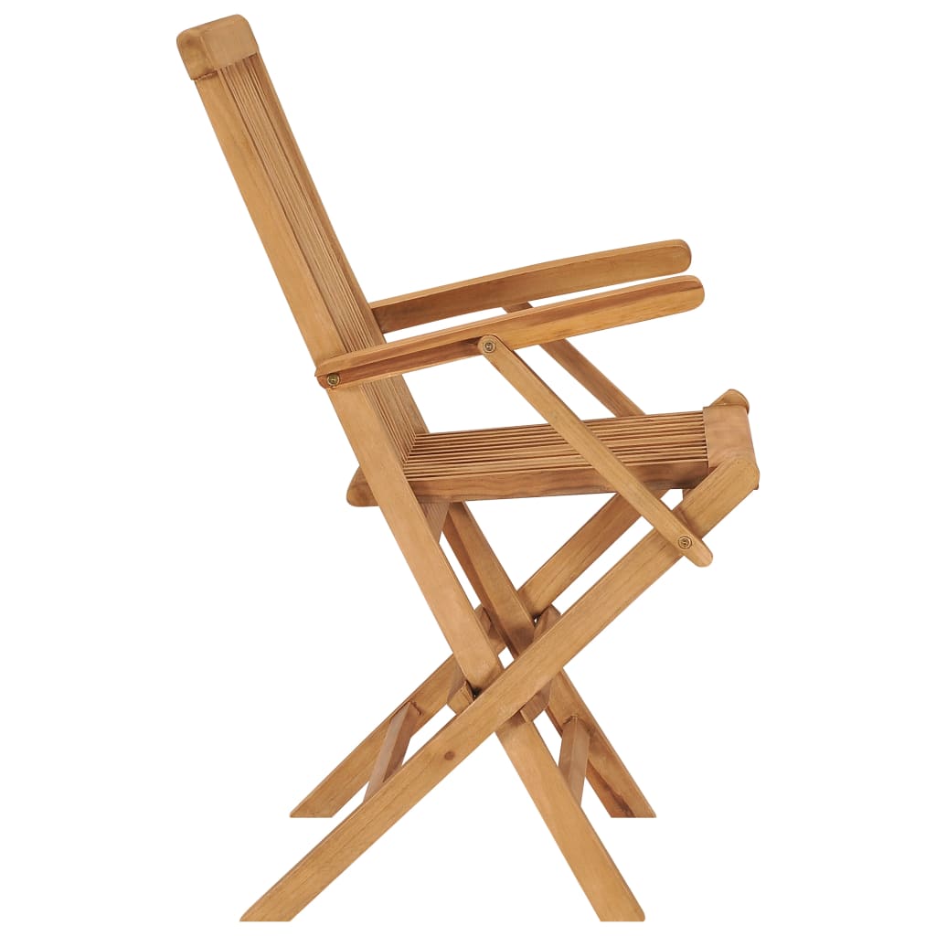 Klappbare Gartenstühle 4 Stk. Massivholz Teak – Bild 3