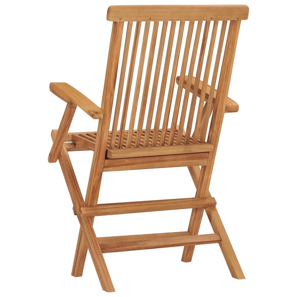 Klappbare Gartenstühle 4 Stk. Massivholz Teak – Bild 4
