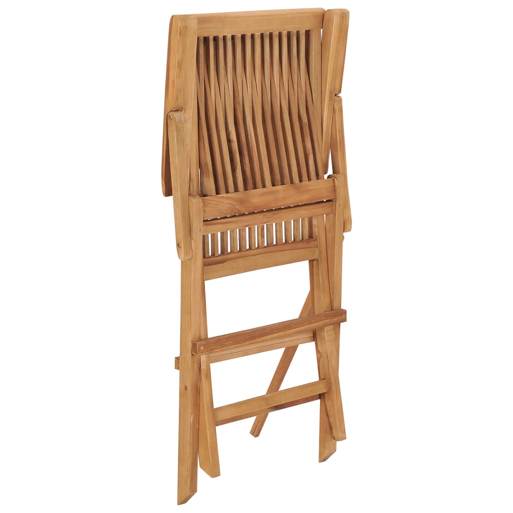 Klappbare Gartenstühle 4 Stk. Massivholz Teak – Bild 5