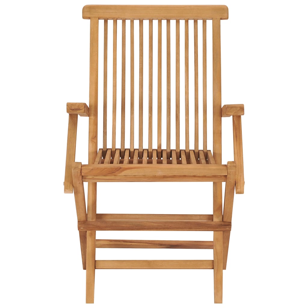 Klappbare Gartenstühle 4 Stk. Massivholz Teak – Bild 6