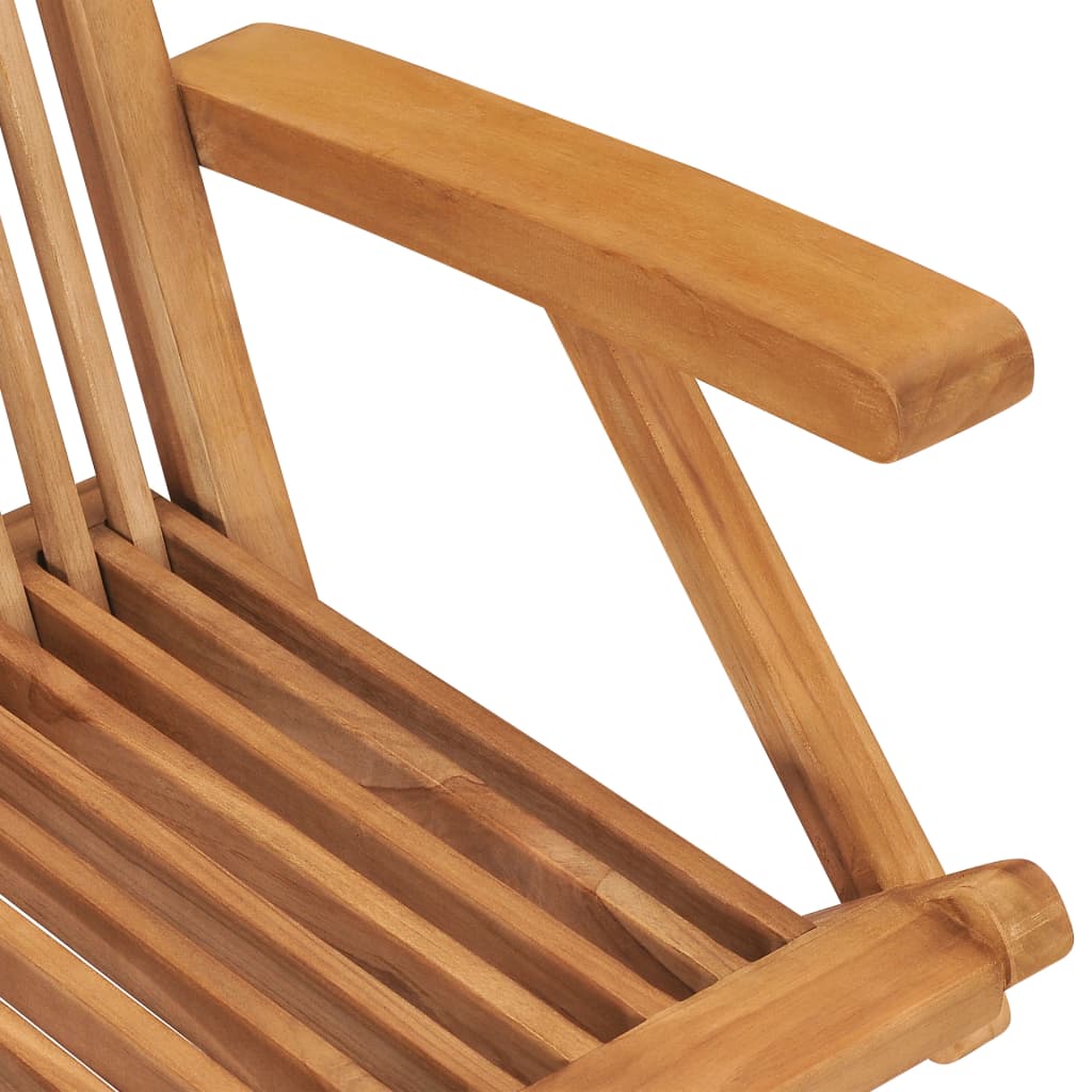 Klappbare Gartenstühle 4 Stk. Massivholz Teak – Bild 7