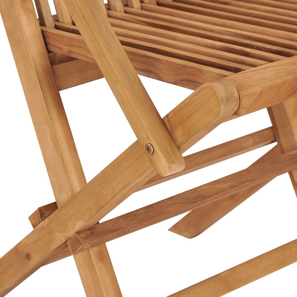 Klappbare Gartenstühle 4 Stk. Massivholz Teak – Bild 8