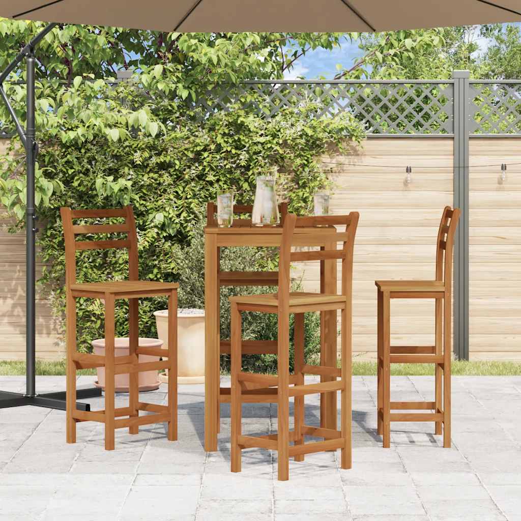 Barhocker 4 Stk. Massivholz Akazie – Bild 3
