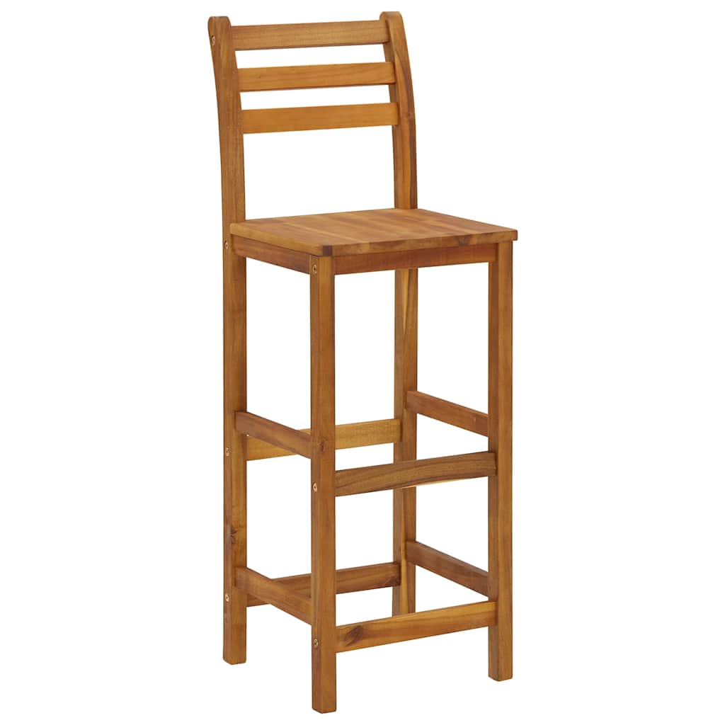 Barhocker 4 Stk. Massivholz Akazie – Bild 4