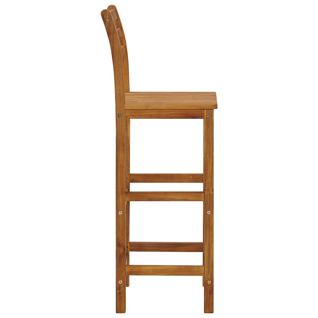 Barhocker 4 Stk. Massivholz Akazie – Bild 6