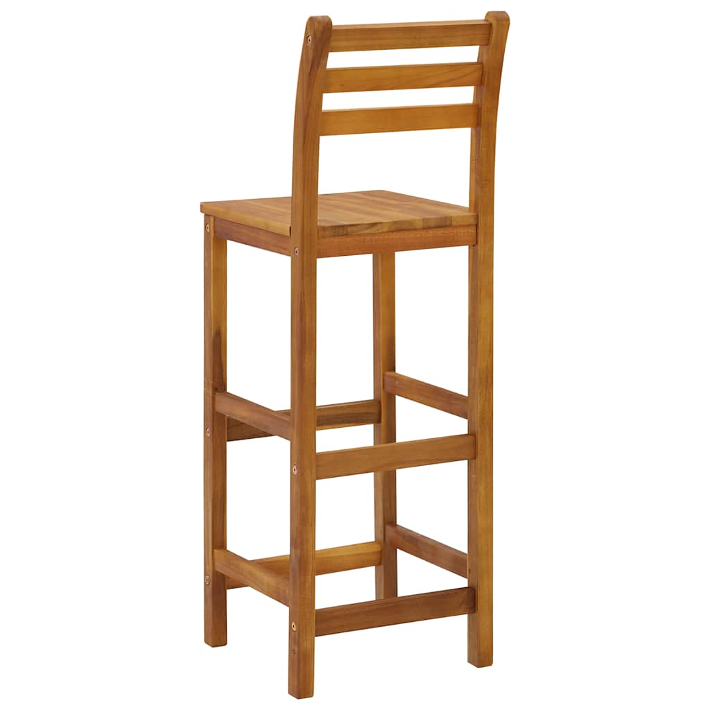 Barhocker 4 Stk. Massivholz Akazie – Bild 7