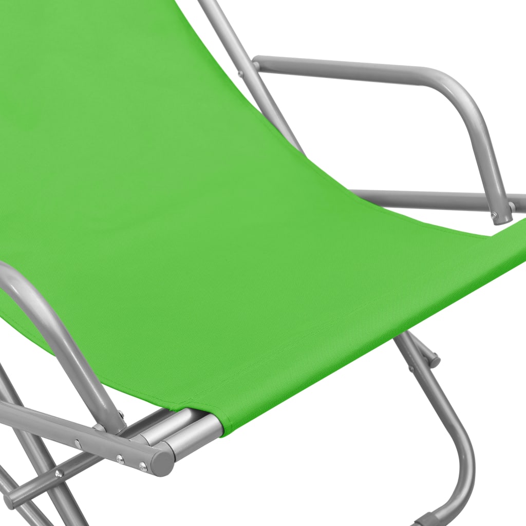Schaukelstühle 2 Stk. Stahl Grün – Bild 7