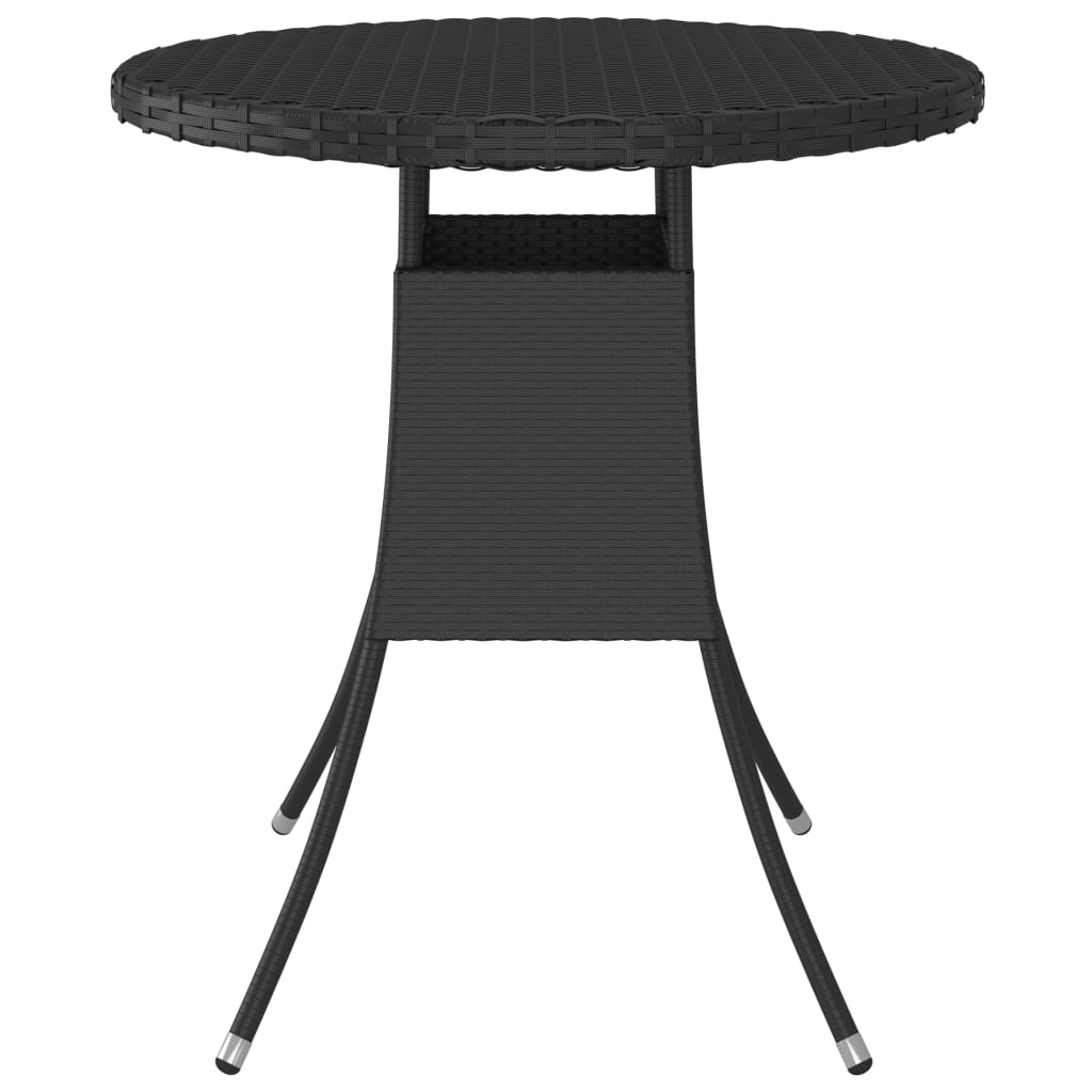 Gartentisch Schwarz 70x70x73 cm Poly Rattan – Bild 2