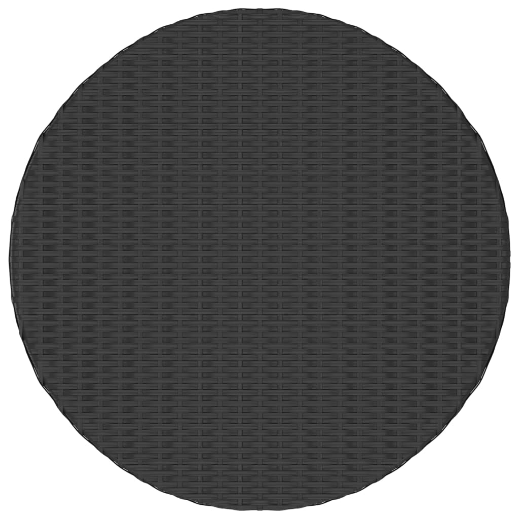 Gartentisch Schwarz 70x70x73 cm Poly Rattan – Bild 3
