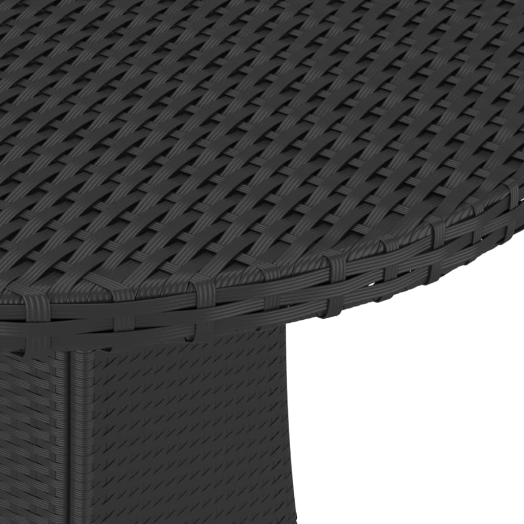 Gartentisch Schwarz 70x70x73 cm Poly Rattan – Bild 4