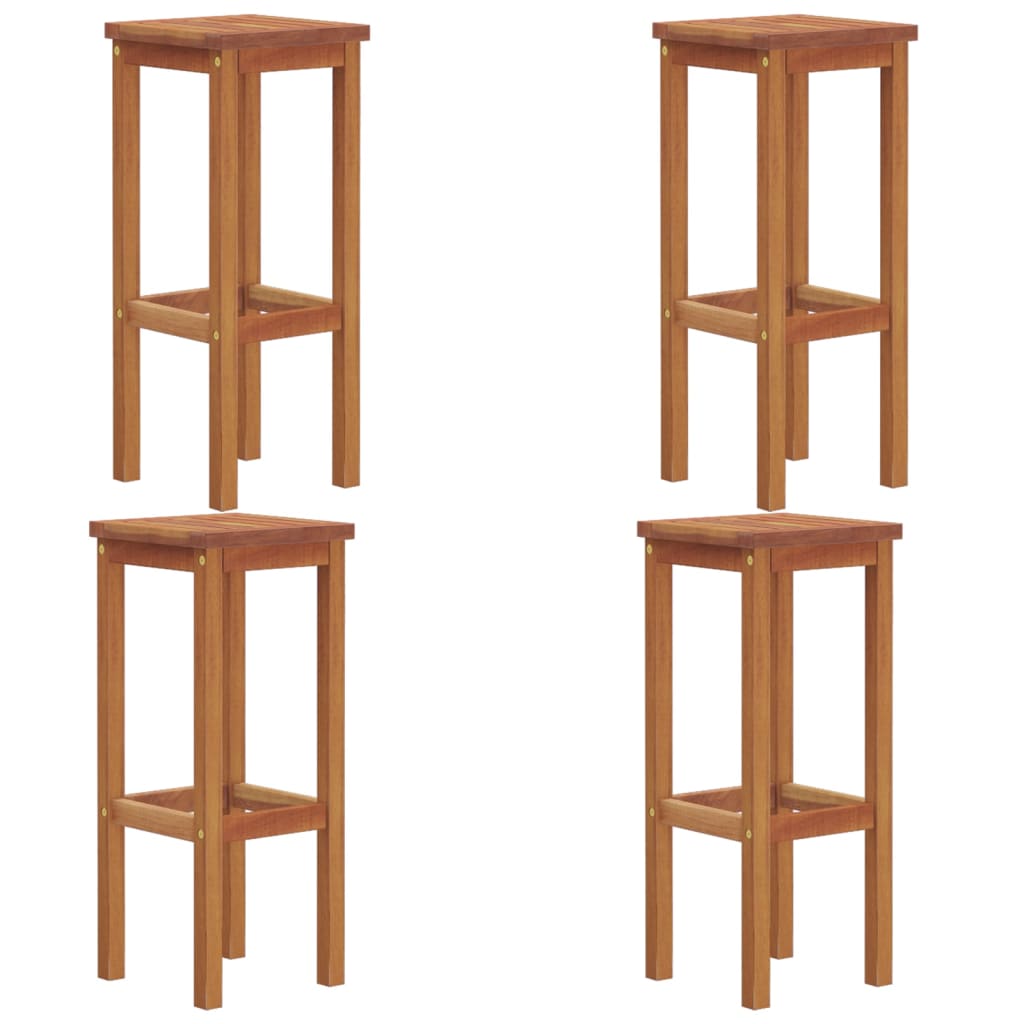 Barhocker 4 Stk. Massivholz Akazie – Bild 2