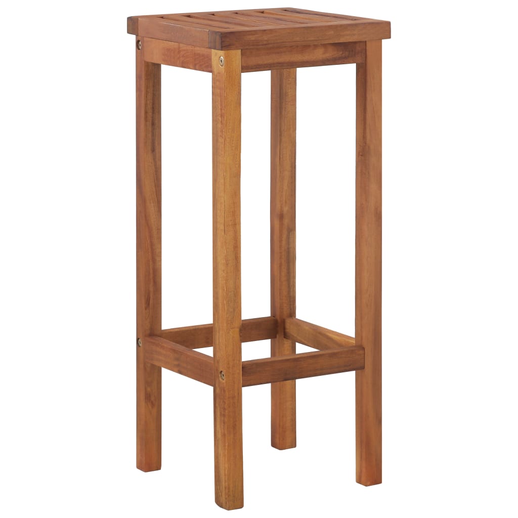 Barhocker 4 Stk. Massivholz Akazie – Bild 3