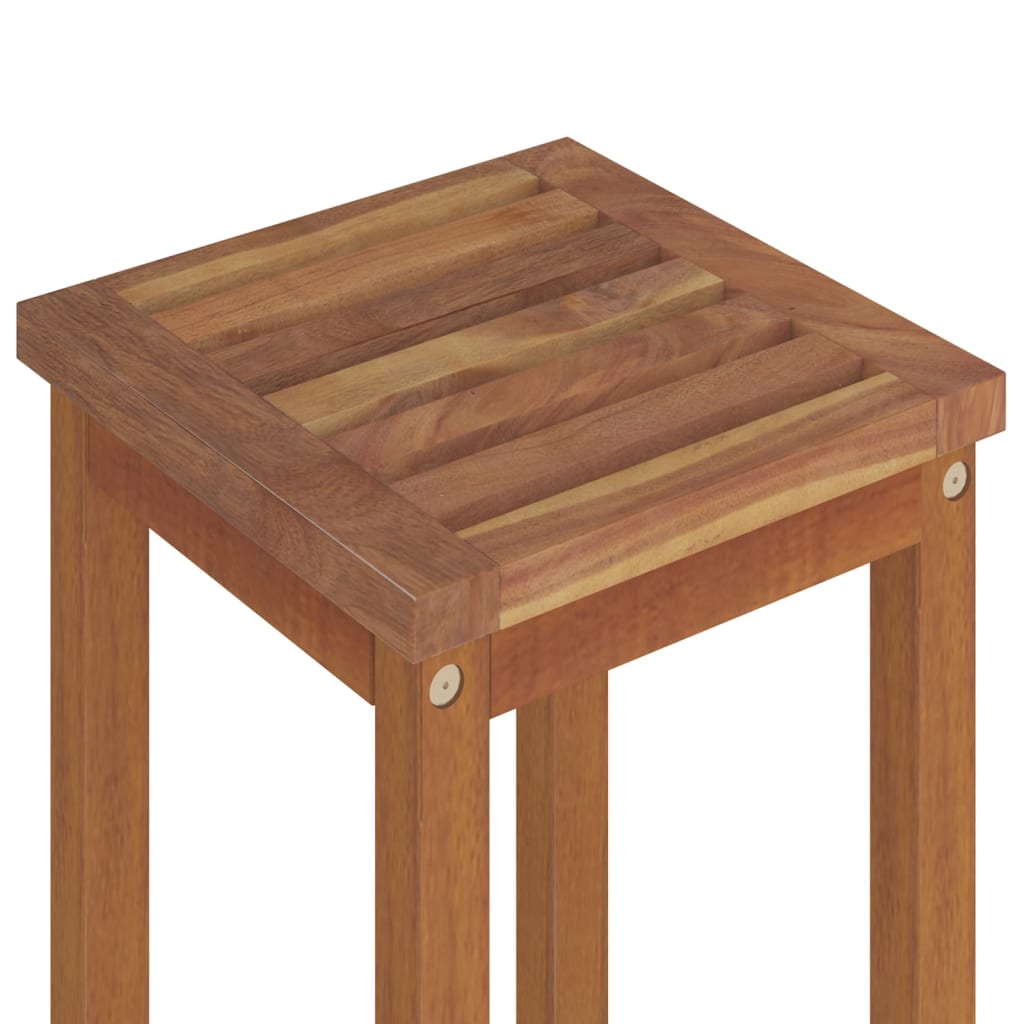 Barhocker 4 Stk. Massivholz Akazie – Bild 4