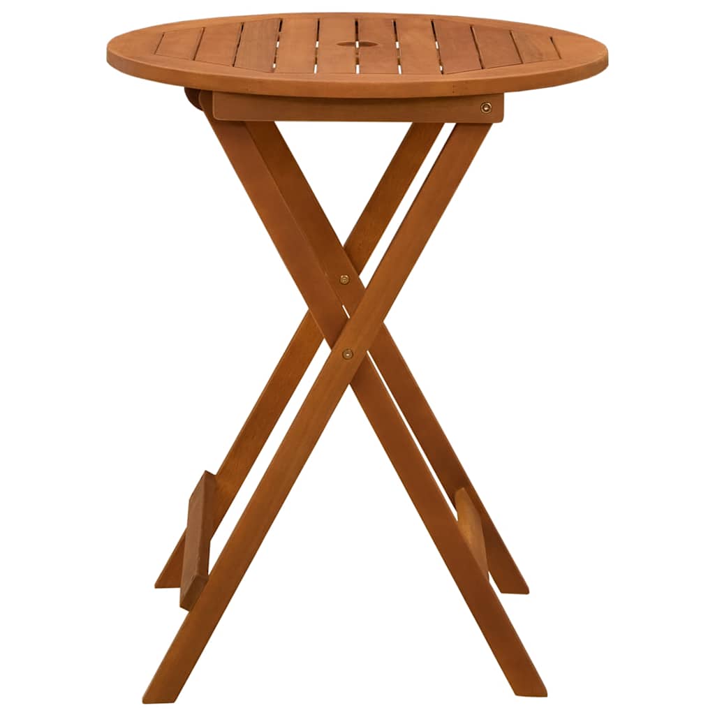 Klappbarer Gartentisch Ø60x75 cm Massivholz Eukalyptus – Bild 4