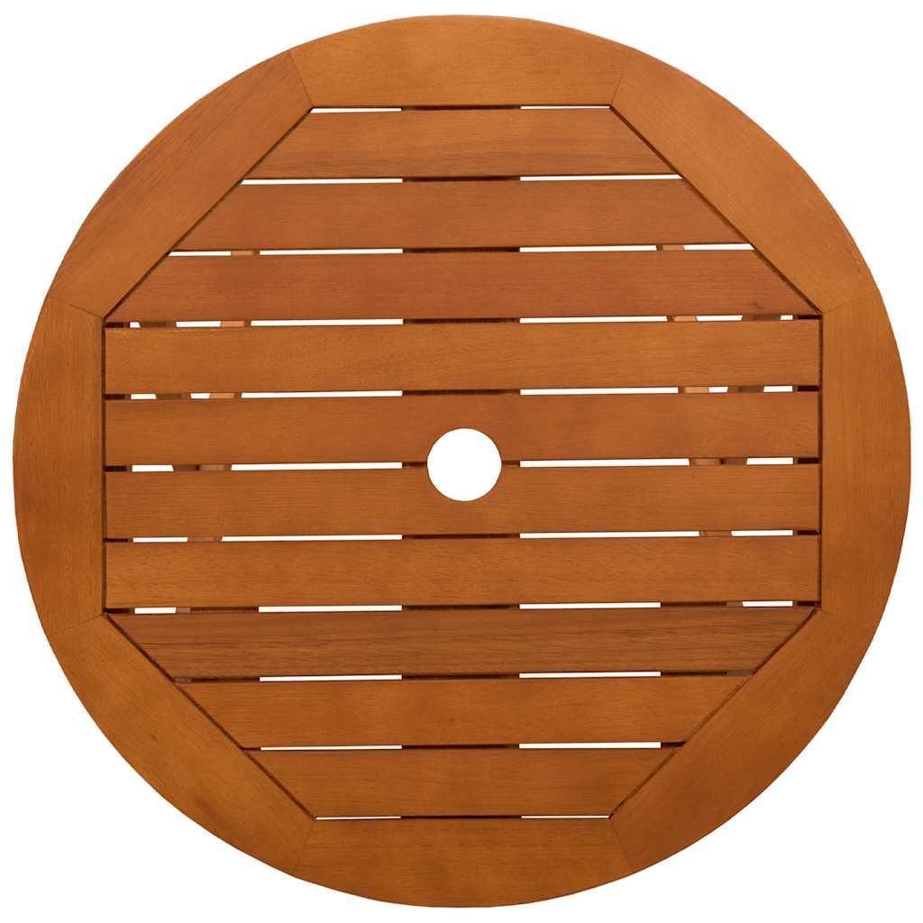 Klappbarer Gartentisch Ø60x75 cm Massivholz Eukalyptus – Bild 5