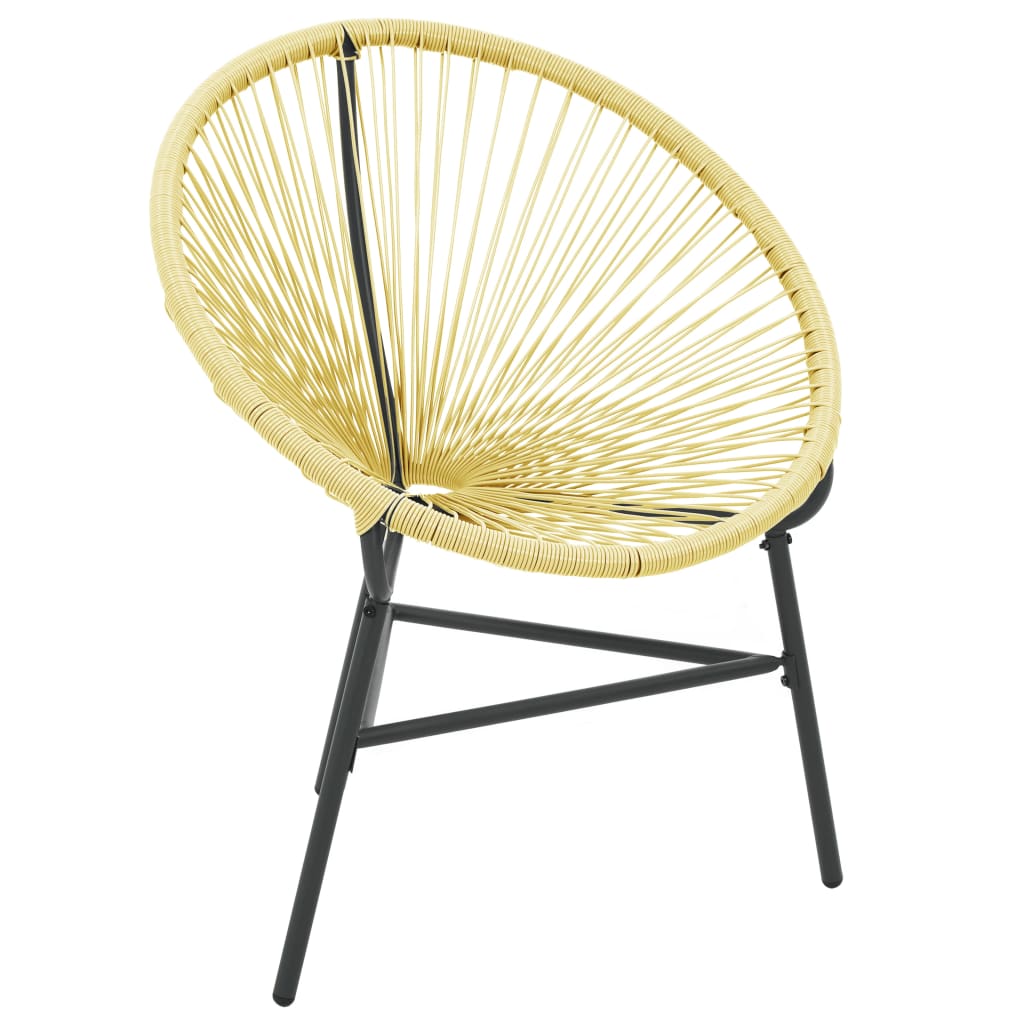 Acapulco-Gartenstuhl Poly Rattan Beige – Bild 2