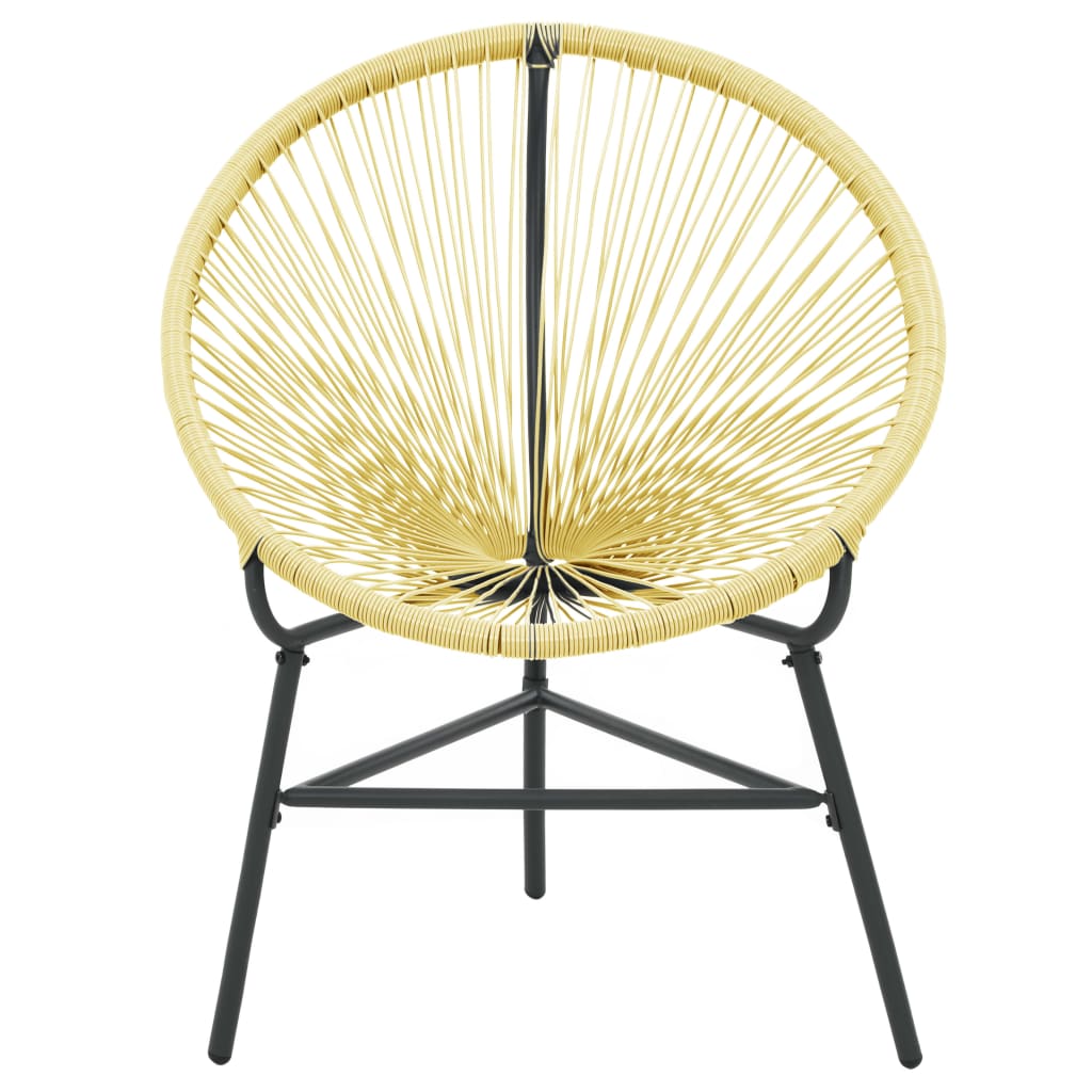 Acapulco-Gartenstuhl Poly Rattan Beige – Bild 3