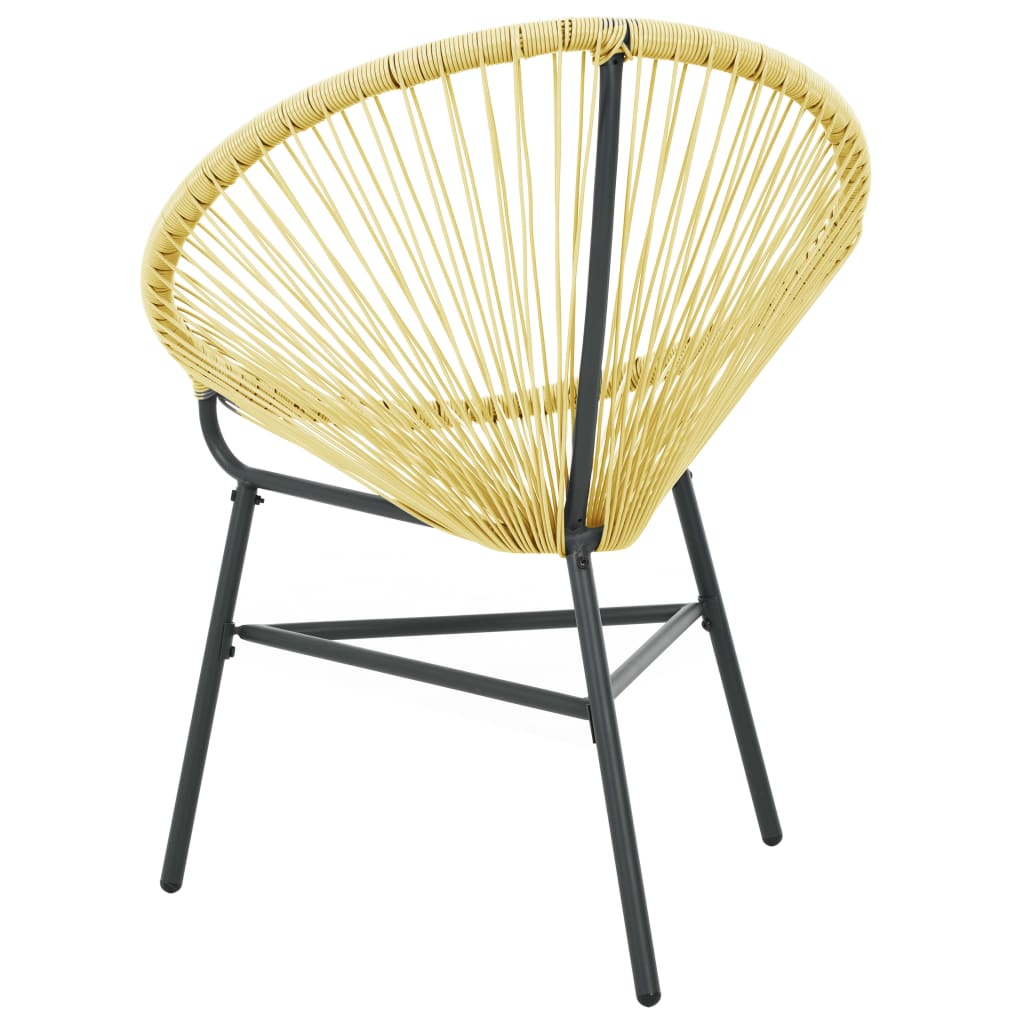Acapulco-Gartenstuhl Poly Rattan Beige – Bild 4