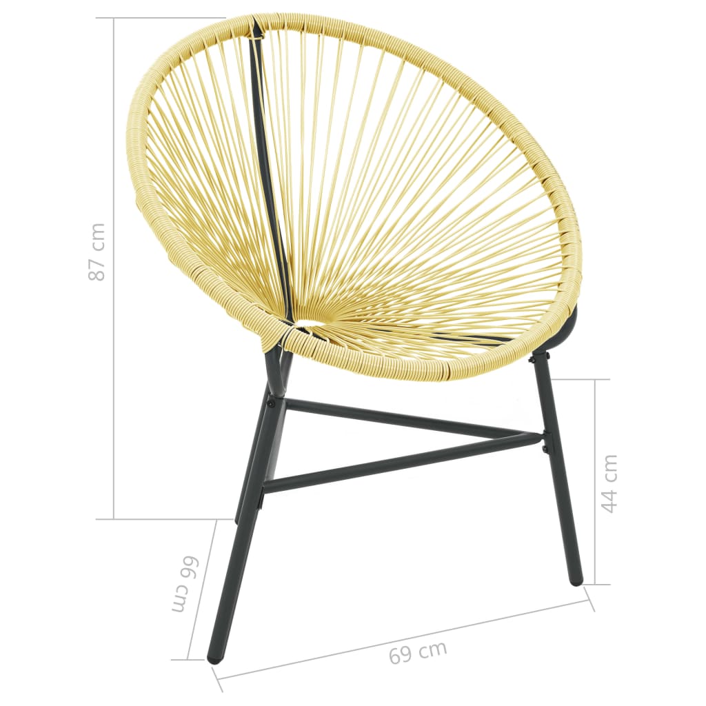 Acapulco-Gartenstuhl Poly Rattan Beige – Bild 7
