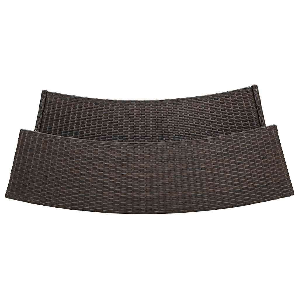 Garten-Bartisch Braun 120x55x110 cm Poly Rattan – Bild 5