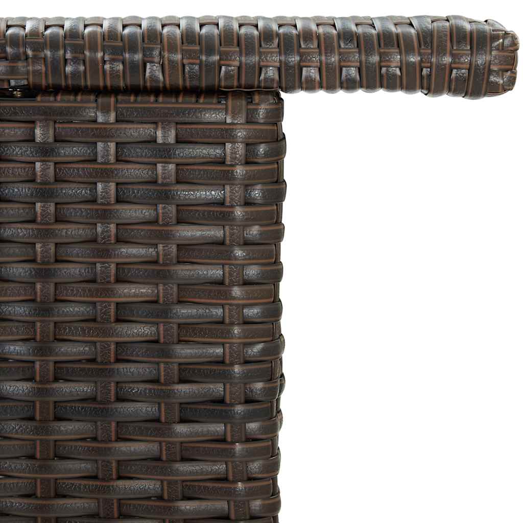 Garten-Bartisch Braun 120x55x110 cm Poly Rattan – Bild 6
