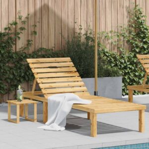 Garten-Sonnenliege mit Tisch Kiefernholz Imprägniert
