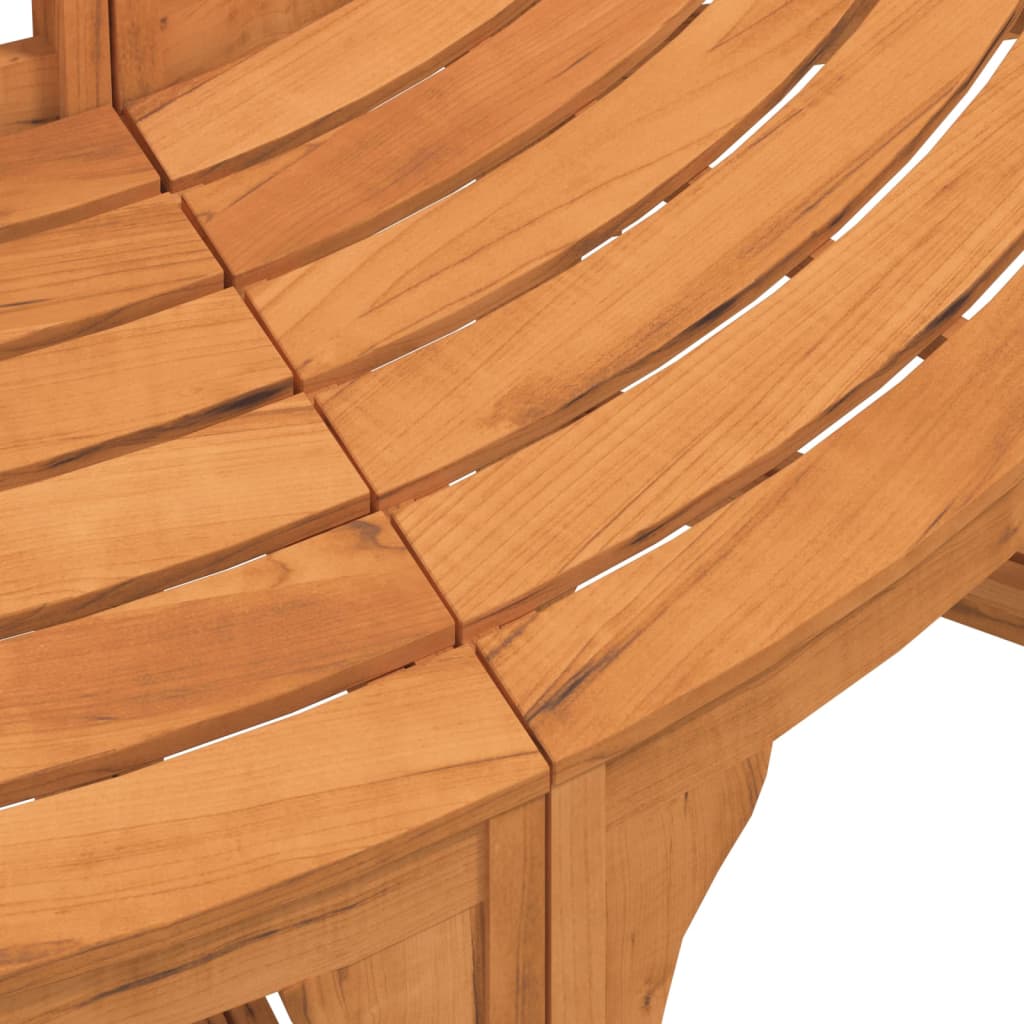 Baumbank Rund Ø208 cm Massivholz Eukalyptus – Bild 5