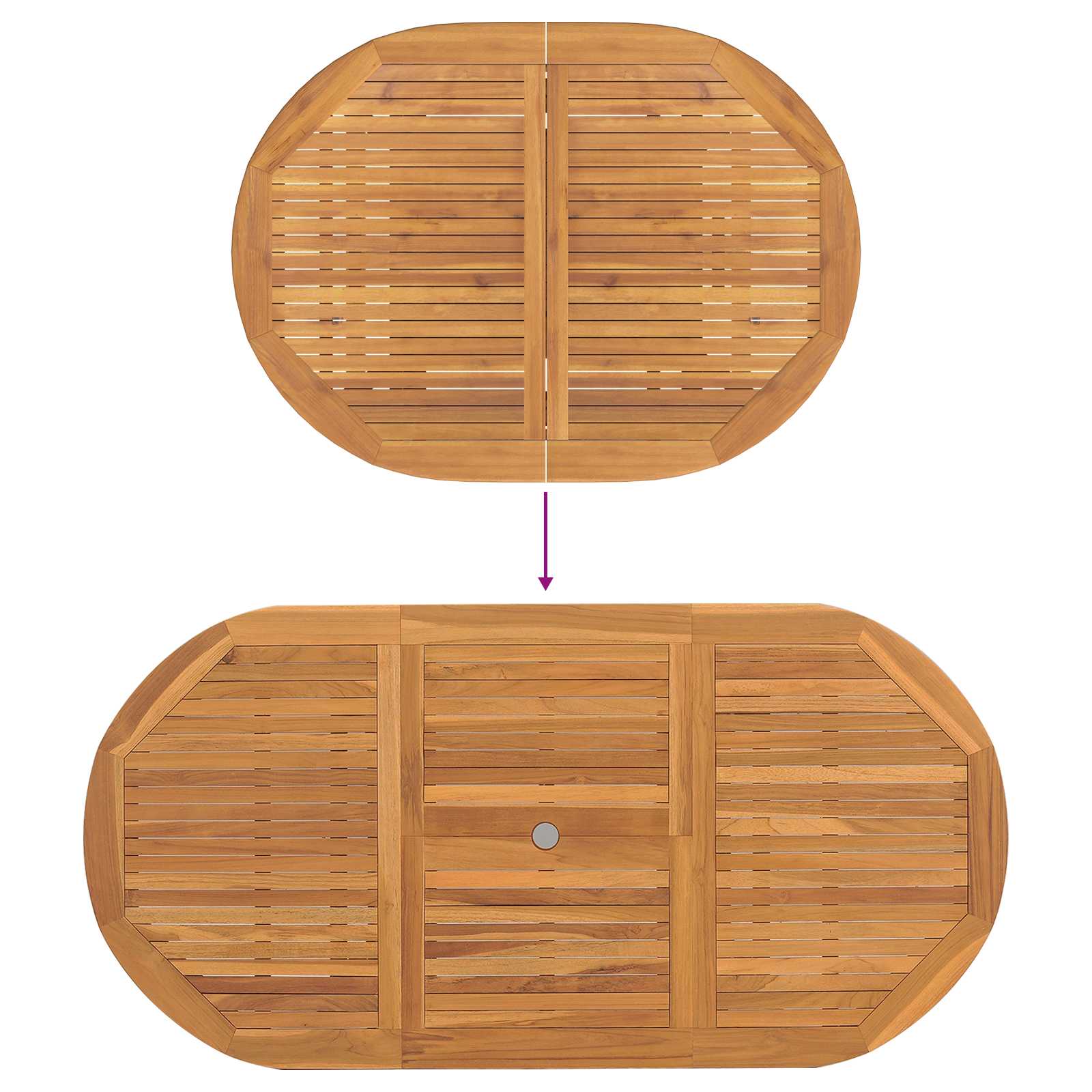 Garten Essgruppe 5 pcs Braun Massivholz Teak – Bild 12