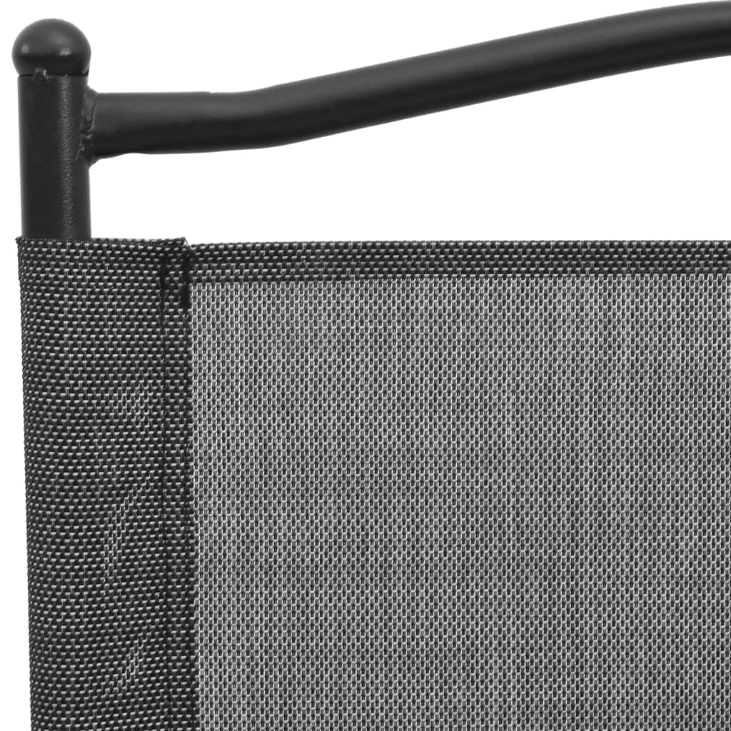 Klappbare Gartenstühle 4 Stk. Graumeliert Stahl und Textilene – Bild 10