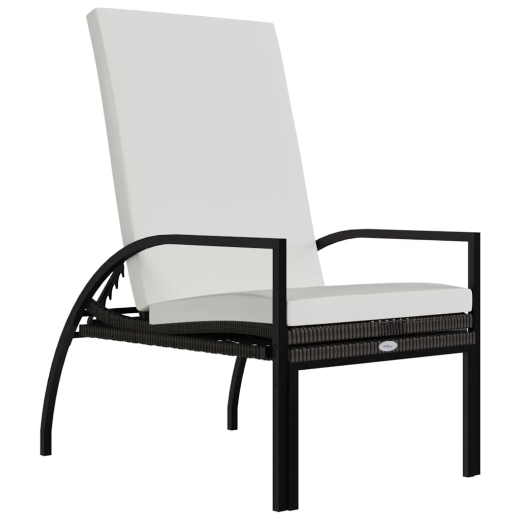 Sonnenliegen 2 Stk. mit Fußhocker PE-Rattan Braun – Bild 7
