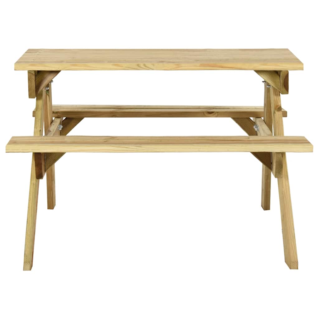 Picknicktisch mit Bänken 110x123x73 cm Kiefernholz Imprägniert – Bild 2