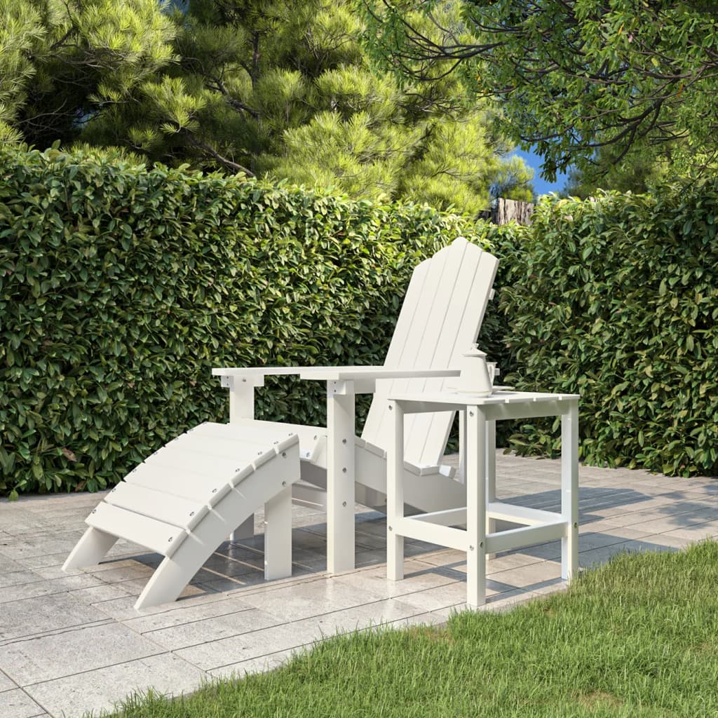 Adirondack-Gartentisch Weiß 38x38x46 cm HDPE – Bild 3
