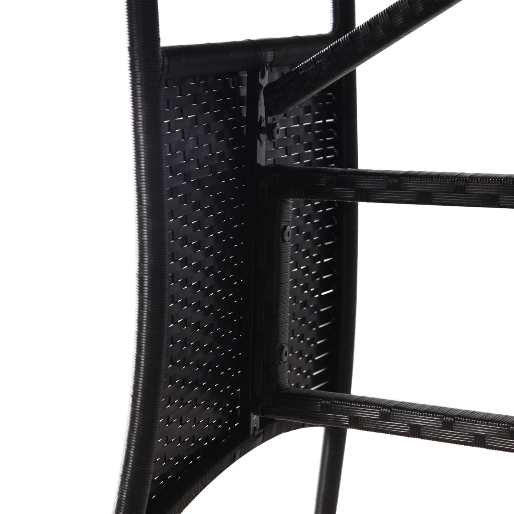 Gartentisch Schwarz 80 x 80 x 74 cm Poly Rattan – Bild 5