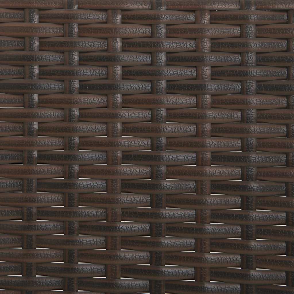 Gartenbank 3-Sitzer mit Kissen Braun Poly Rattan – Bild 8