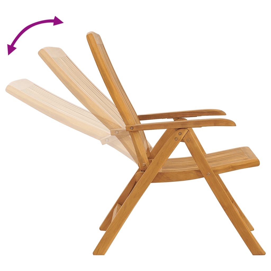Gartenstühle mit Kissen 2 Stk. Massivholz Teak – Bild 8