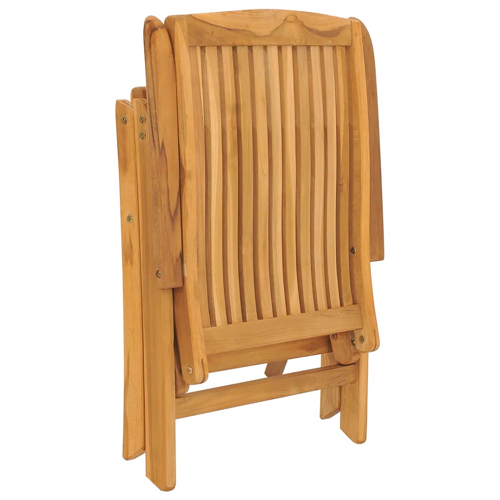 Gartenstühle mit Kissen 2 Stk. Massivholz Teak – Bild 9