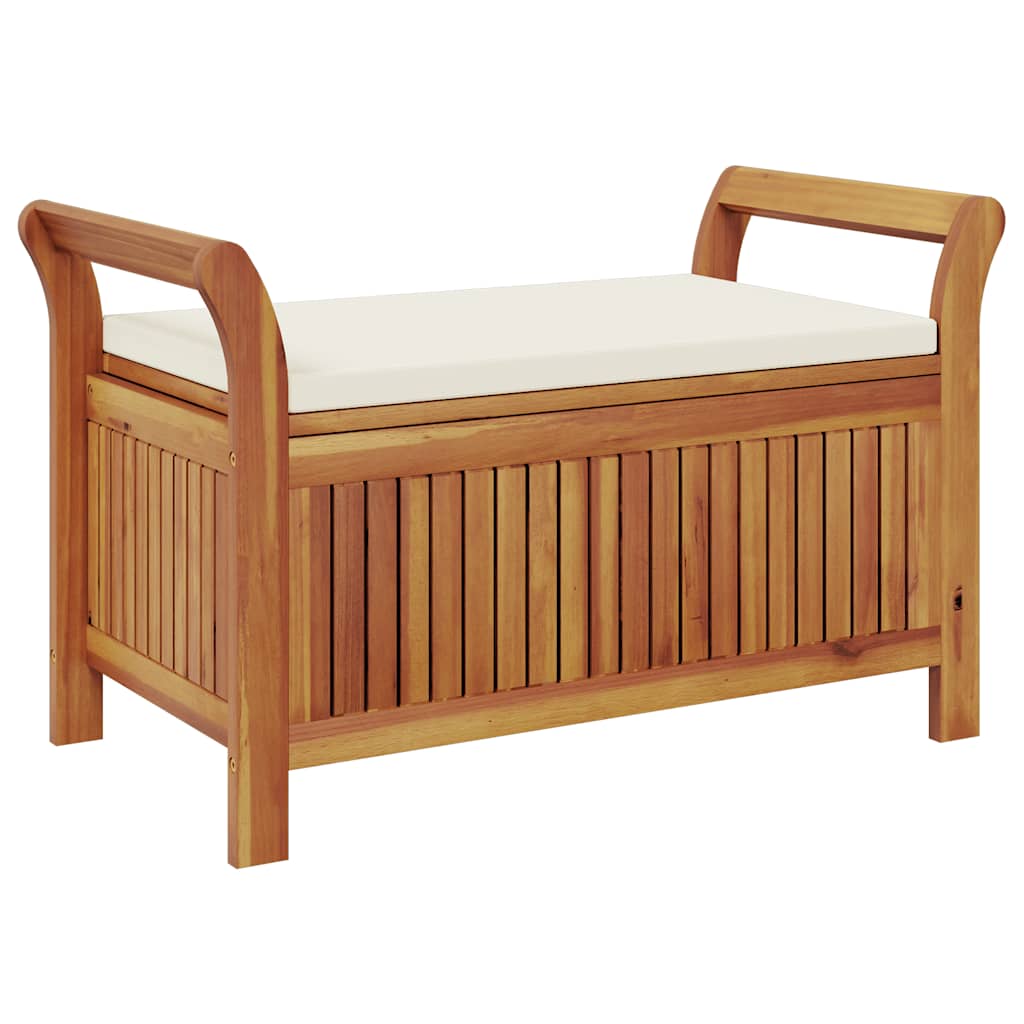 Garten-Truhenbank mit Kissen 91 cm Massivholz Akazie – Bild 8