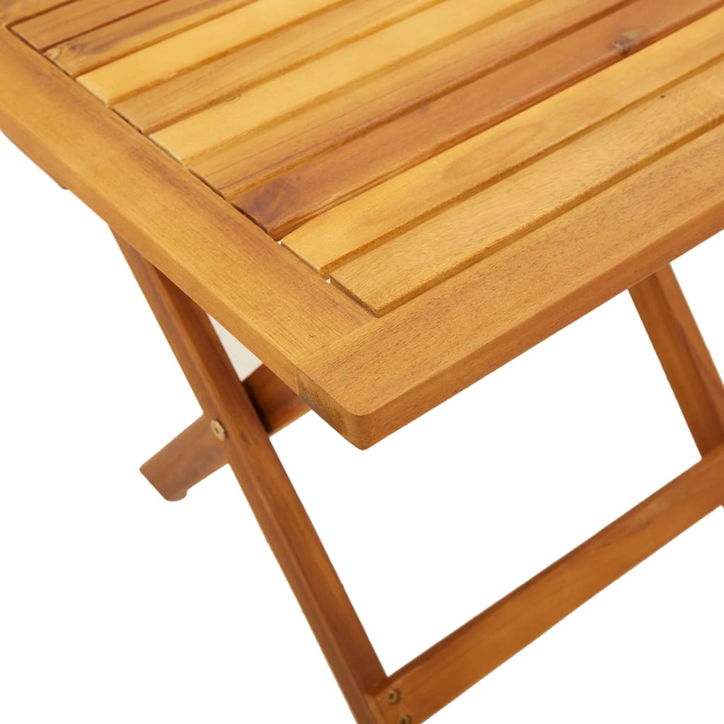 Gartenstühle 2 Stk. Klappbar mit Tisch Schwarz Massivholz – Bild 6
