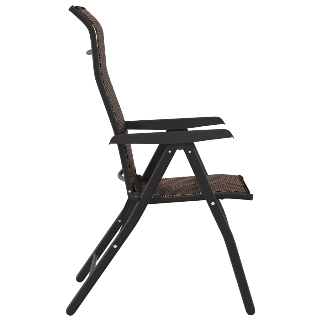 Gartenstühle 4 Stk. Klappbar Braun Poly Rattan – Bild 7
