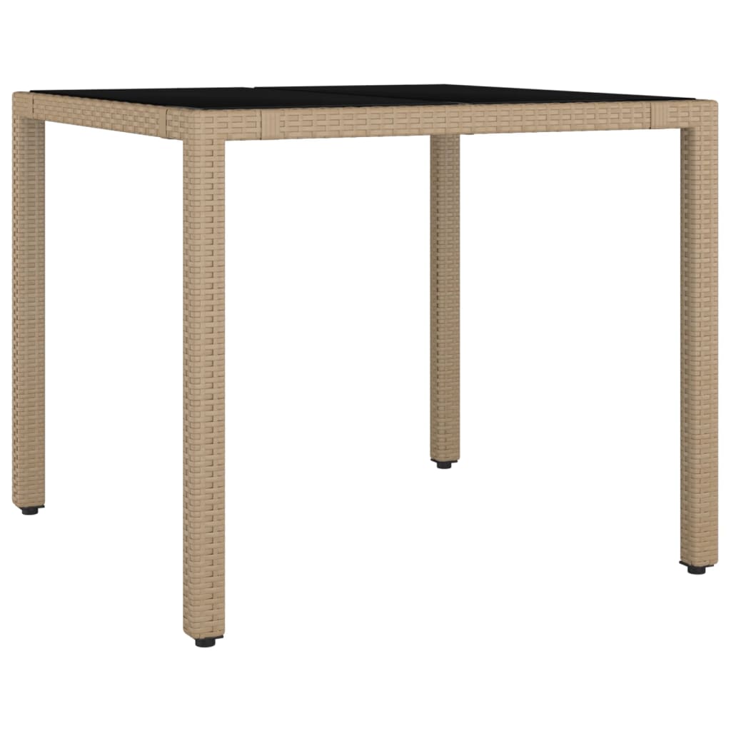 3-tlg. Bistro-Set mit Kissen Beige Poly Rattan – Bild 4