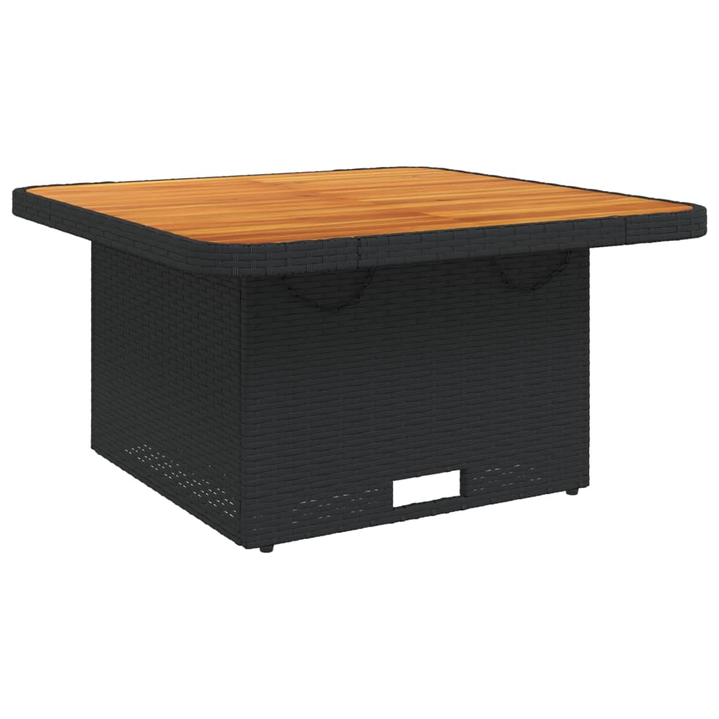 3-tlg. Garten-Essgruppe mit Kissen Schwarz Poly Rattan – Bild 5