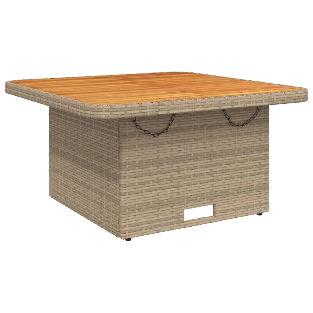 3-tlg. Garten-Essgruppe mit Kissen Beige Poly Rattan – Bild 5