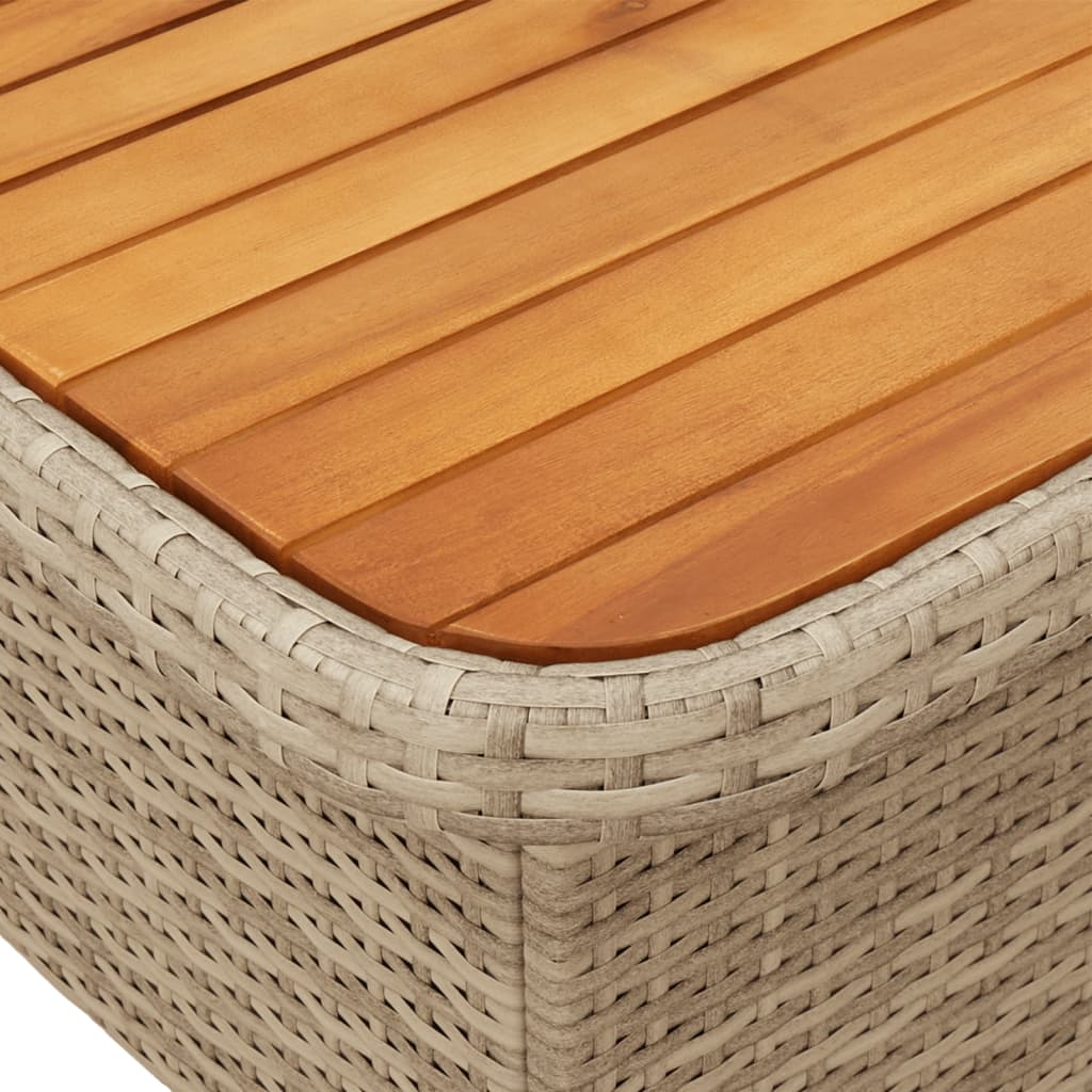 3-tlg. Garten-Essgruppe mit Kissen Beige Poly Rattan – Bild 7