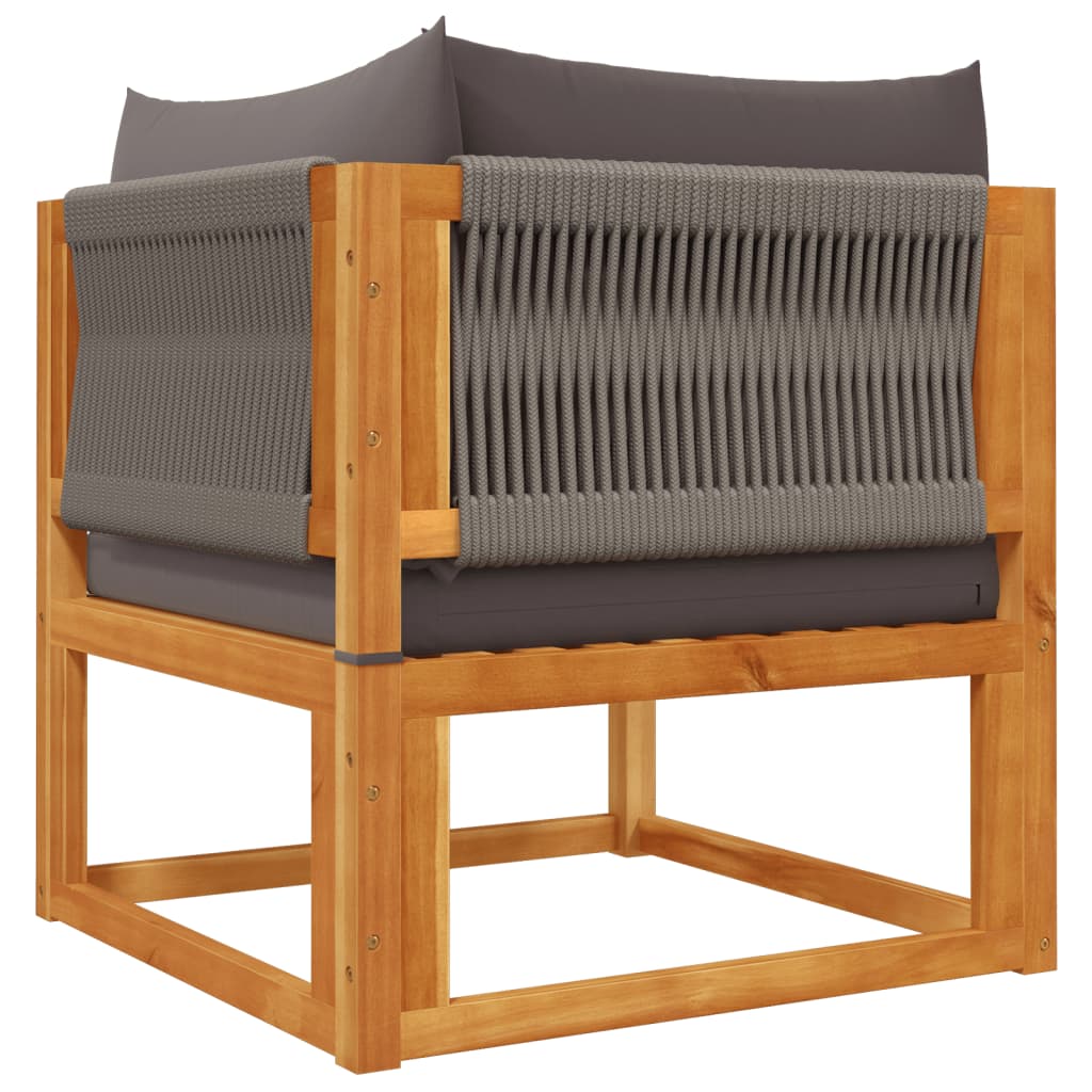 6-tlg. Gartensofa-Set mit Kissen Holz Akazie & Seil – Bild 8