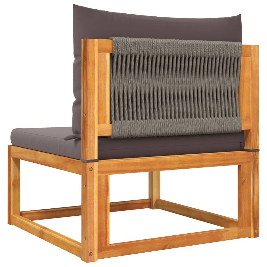 6-tlg. Gartensofa-Set mit Kissen Holz Akazie & Seil – Bild 9