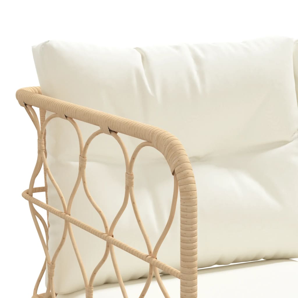 Garten-Sofagarnitur mit Kissen Schwarz Stahl und Textilene – Bild 8
