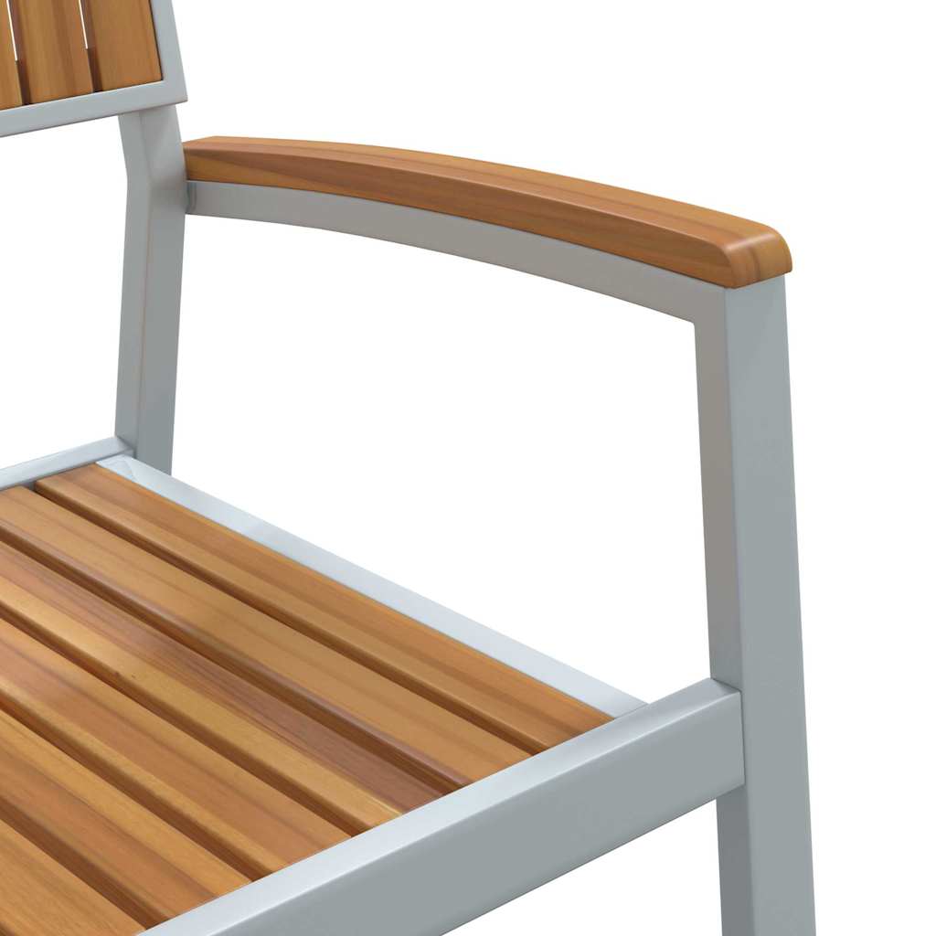 Garten Essgruppe 5 pcs Grau Massivholz Akazie – Bild 10