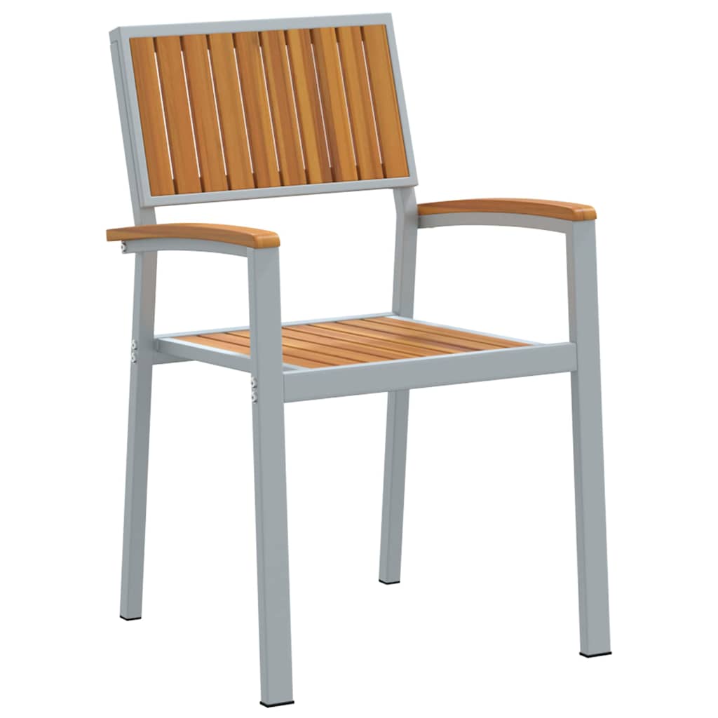 Garten Essgruppe 5 pcs Grau Massivholz Akazie – Bild 6